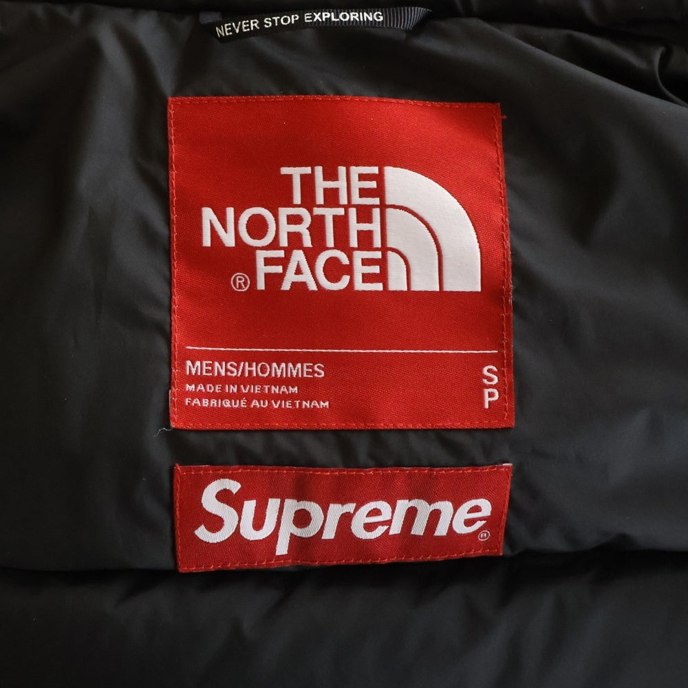 SUPREME(シュプリーム) 19AW ×THE NORTH FACE Paper Print Nuptse Jacket ザ ノースフェイス ペーパープリント ヌプシ ナイロン ダウンジャケット グレー ND91806I