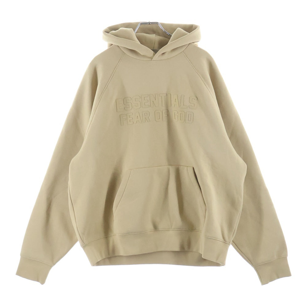 FEAR OF GOD ESSENTIALS(フィアオブゴッド エッセンシャルズ) HOODIE ラバーロゴ プルオーバースウェットパーカー フーディー ベージュ
