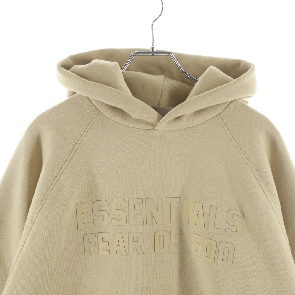 FEAR OF GOD ESSENTIALS(フィアオブゴッド エッセンシャルズ) HOODIE ラバーロゴ プルオーバースウェットパーカー フーディー ベージュ