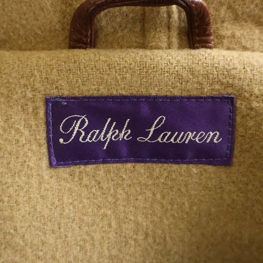 RALPH LAUREN PURPLE LABEL(ラルフローレン パープルレーベル) カシミヤ混 フーデッド ロングダッフルコート ベージュ