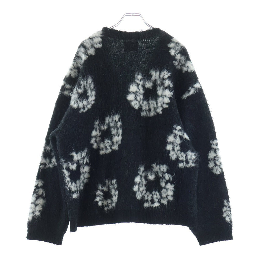 SAINT MICHAEL(セントマイケル) 24AW × DENIM TEARS SM-YS1-0000-C50 デニムティアーズ モヘア カーディガン ブラック