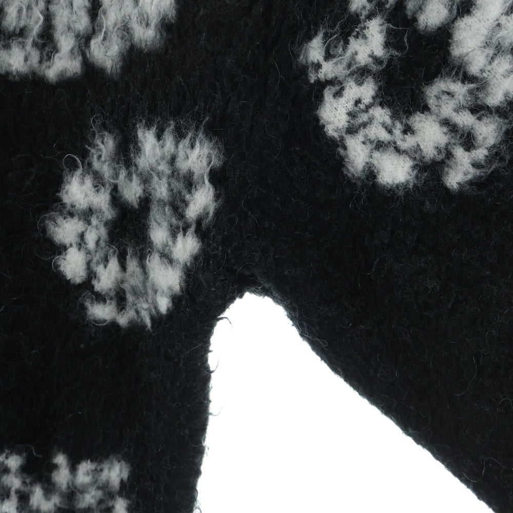 SAINT MICHAEL(セントマイケル) 24AW × DENIM TEARS SM-YS1-0000-C50 デニムティアーズ モヘア カーディガン ブラック
