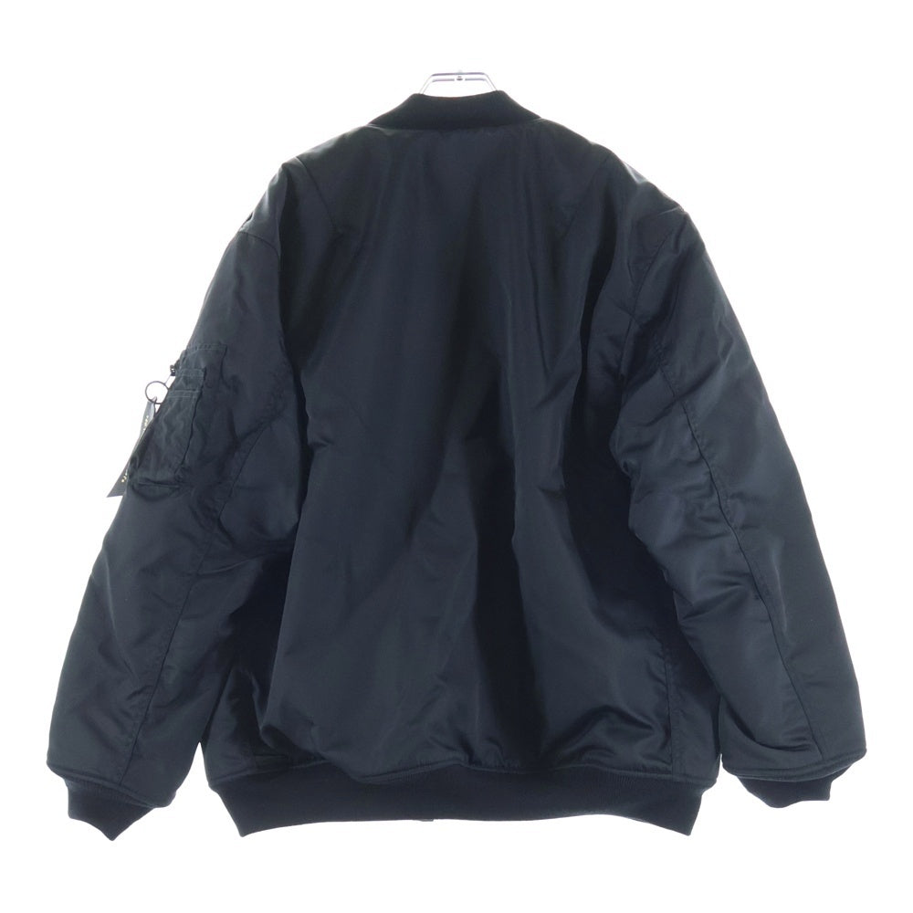 CALEE(キャリー) MA-1 Type jacket ジップアップナイロンジャケット ブラック 20AW064