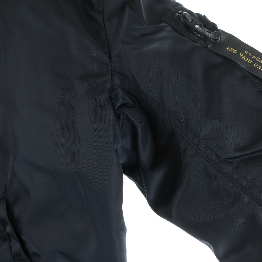CALEE(キャリー) MA-1 Type jacket ジップアップナイロンジャケット ブラック 20AW064