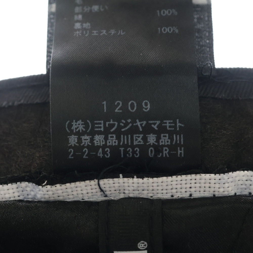 NEW ERA(ニューエラ) ×YOHJI YAMAMOTO ヨウジヤマモト フロントロゴエンブロイダリー ベースボールキャップ ブラック HN-H94-866
