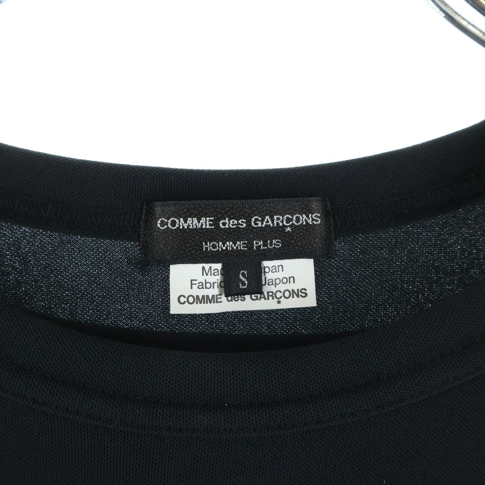 COMME des GARCONS HOMME PLUS(コムデギャルソンオムプリュス) 25SS ドッキング ダブルジップ レイヤード クルーネック 長袖Tシャツ カットソー ブラック PO-T022