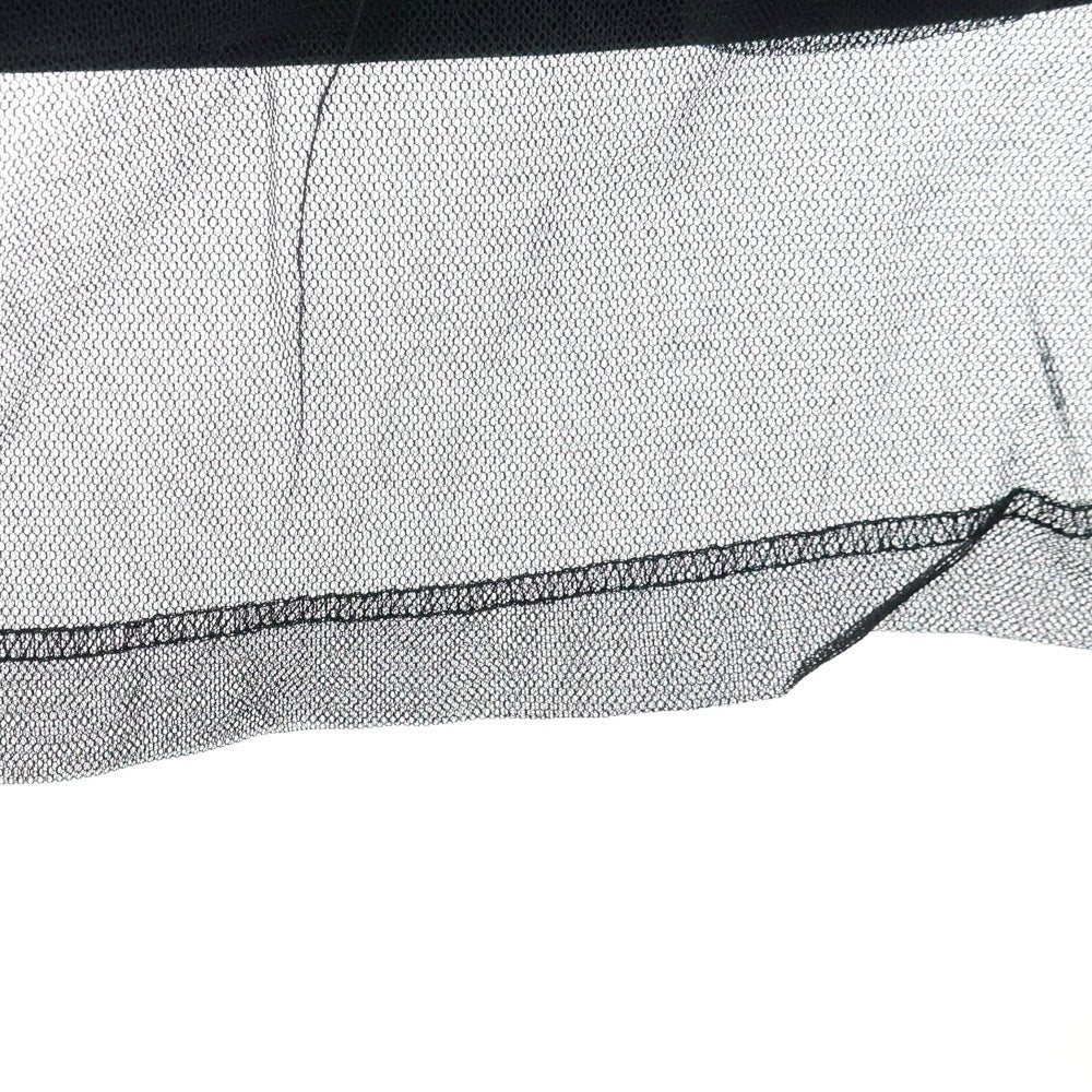 COMME des GARCONS HOMME PLUS(コムデギャルソンオムプリュス) 25SS チュールレイヤード エステルロング半袖Tシャツ カットソー ブラック PO-T026