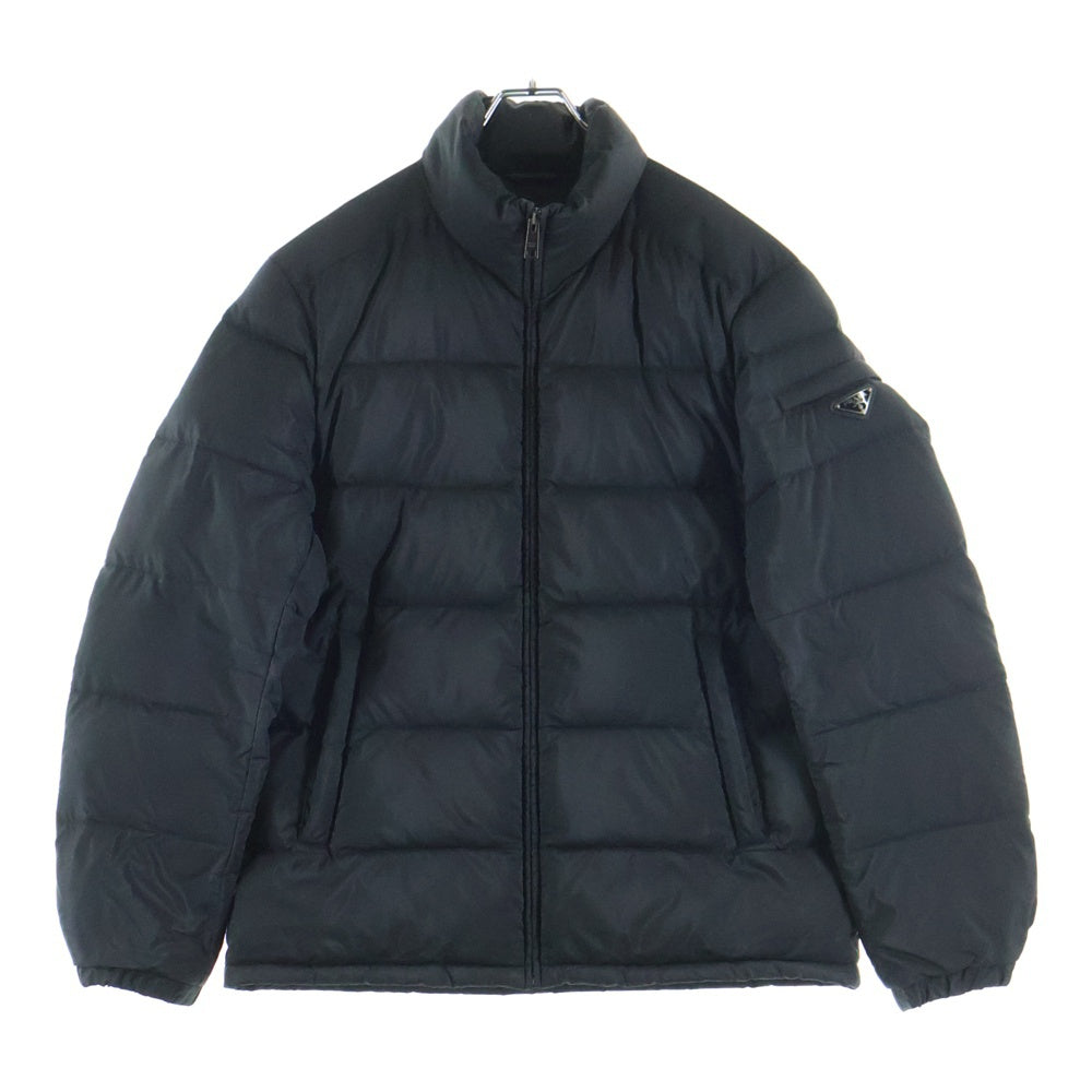PRADA(プラダ) NYLON PIUMA NERO 三角ロゴプレート ナイロン ダウンジャケット ブラック SGY091 R132