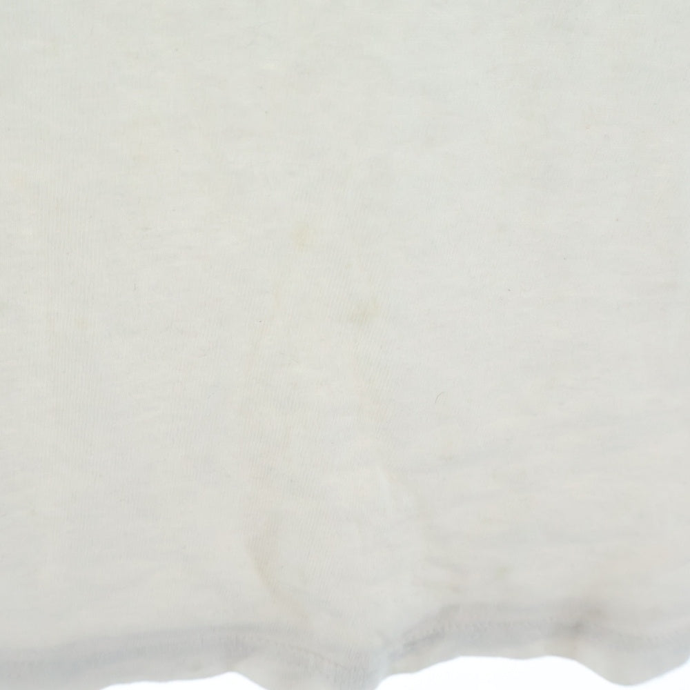 KAPITAL(キャピタル) 天竺 DENIM MEN LOVE CATS キャットプリント クルーネック 半袖リンガーTシャツ カットソー ホワイト