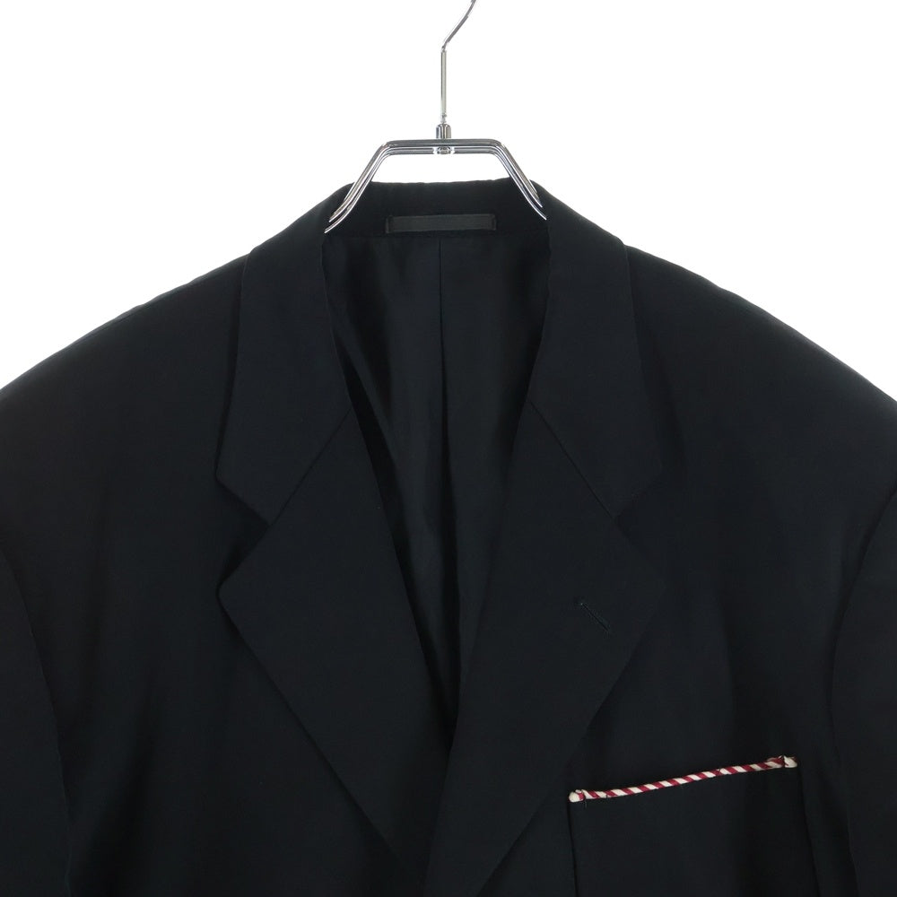 COMME des GARCONS HOMME(コムデギャルソンオム) 90S VINTAGE ヴィンテージ フロントポケットパイピンク ノッチドラペル 3B シングルテーラードジャケット ブラック HJ-02047S AD1996