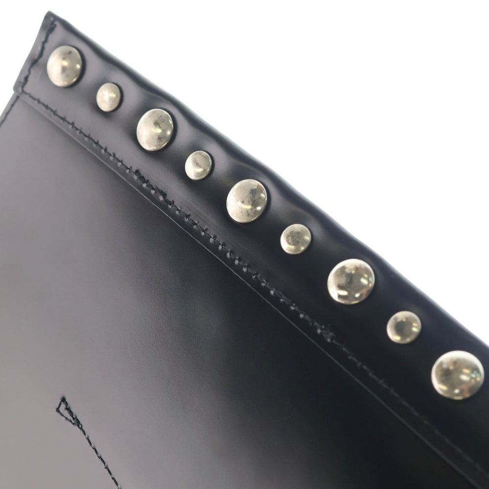 TAO COMME des GARCONS(タオコムデギャルソン) ステアガラススタッズ レザー トートバッグ ブラック TC-K-203