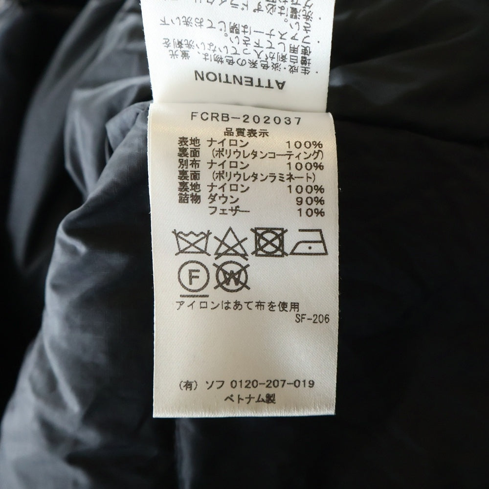 F.C.R.B./F.C.Real Bristol/FCRB(エフシーアールビー/エフシーレアルブリストル) 20AW DOWN BENCH PARKA ベンチ パーカーダウンジャケット ブラック FCRB-202037