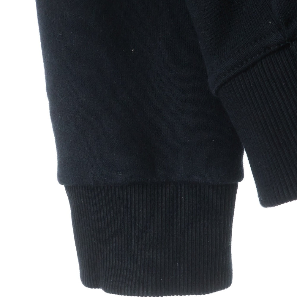 BURBERRY(バーバリー) Carson Varsity Aoolique cotton hoodie フロント刺繍 プルオーバー スウェットパーカー フーディー ブラック 8036911