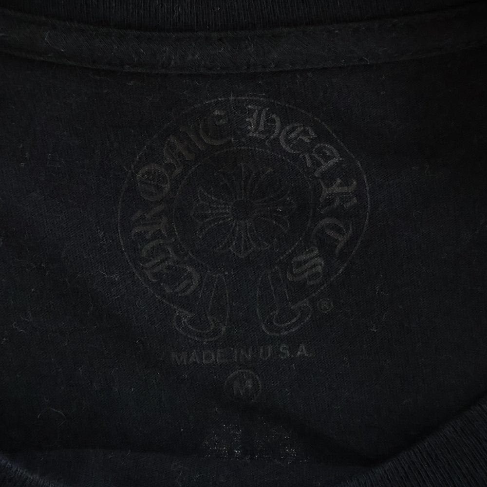 CHROME HEARTS(クロムハーツ) 3 BULU CROSS S/S TEE 3セメタリークロス ロゴプリント フロントホースシュー クルーネック半袖Tシャツ カットソー ブラック/ブルー