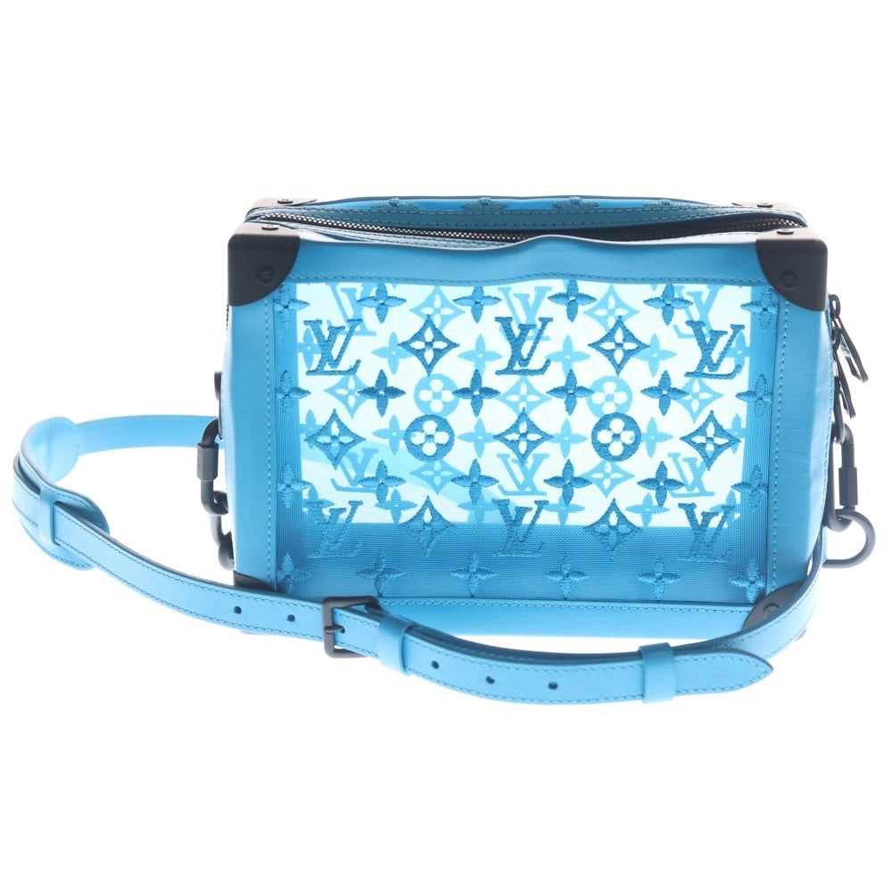 LOUIS VUITTON(ルイヴィトン) 20SS シースルー モノグラム ソフトトランク ショルダーバッグ ブルー M45074 DU4139 レディース