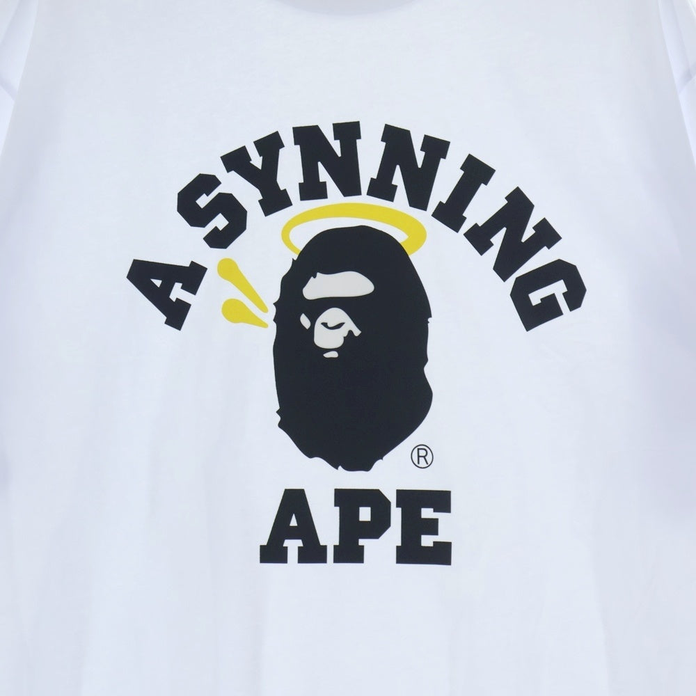 A BATHING APE(アベイシングエイプ) ×Spotify×SYNA World by Central Cee College Relaxed Fit Tee スポティファイ×シナ ワールド バイ セントラル シー 半袖Tシャツ 0ZXTEM933101P