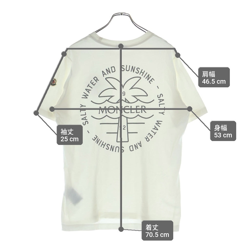 MONCLER(モンクレール) SS T-SHIRT フロント ロゴプリント半袖Tシャツ カットソー ホワイト J10918C00041 89A17