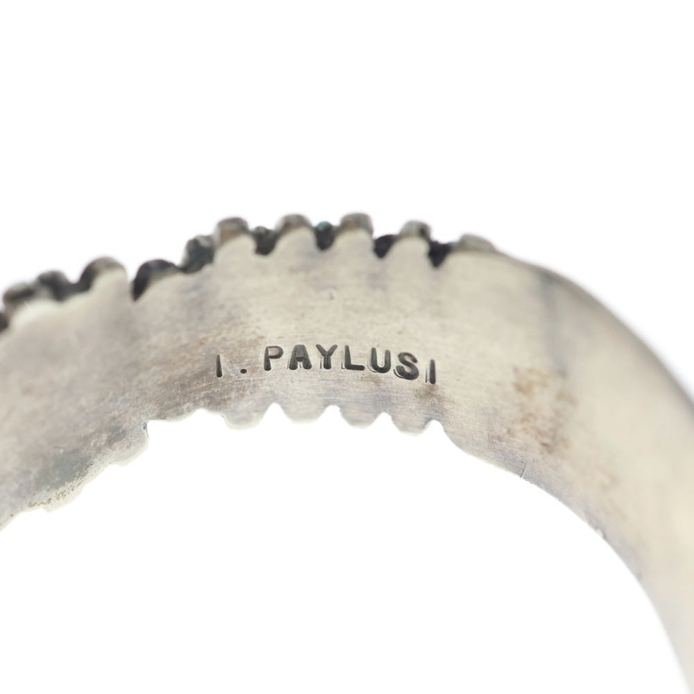 INDIAN JEWELRY(インディアンジュエリー) ZUNI Irene Paylusi ズニ族 アイリーン ペイルシ ターコイズクラスターバングル ブレスレット シルバー/ターコイズ