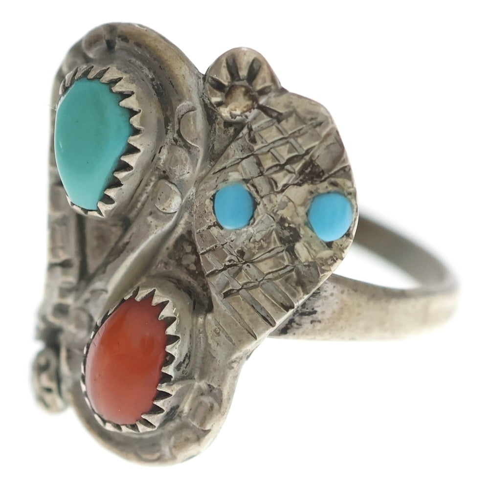 INDIAN JEWELRY(インディアンジュエリー) ZUNI NIETC刻印 ズニ族 スネークアイ リング シルバー