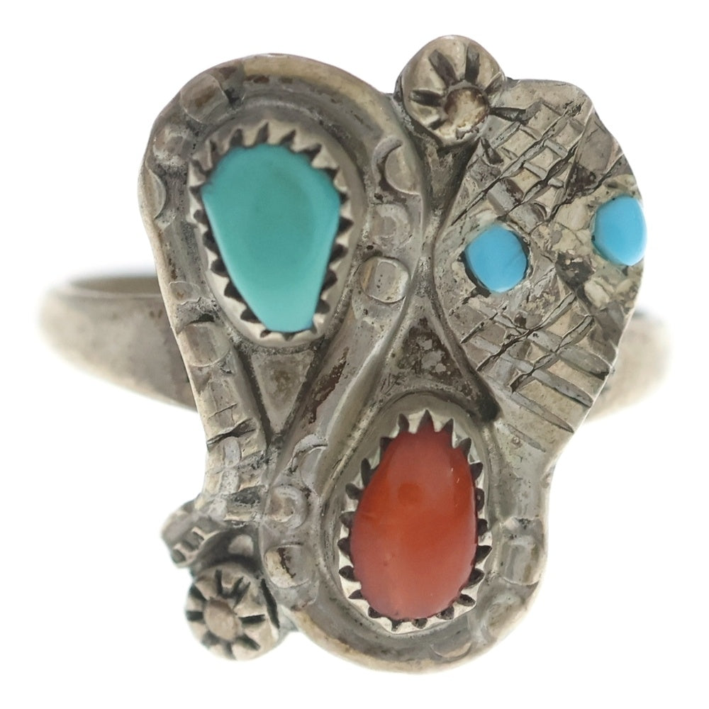 INDIAN JEWELRY(インディアンジュエリー) ZUNI NIETC刻印 ズニ族 スネークアイ リング シルバー