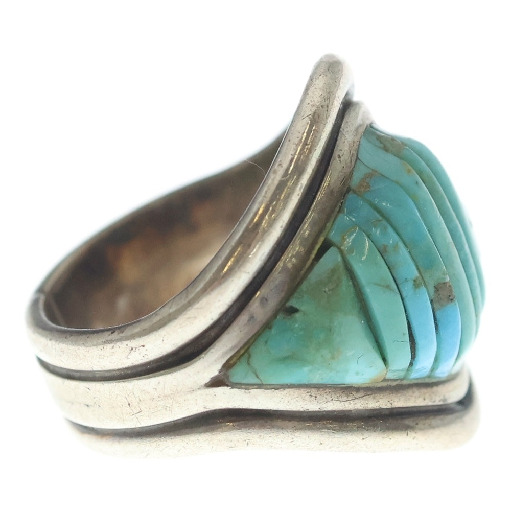 INDIAN JEWELRY(インディアンジュエリー) NAVAJO Pete Sierra ナバホ族 ピートシエラ ターコイズリング シルバー/ターコイズ