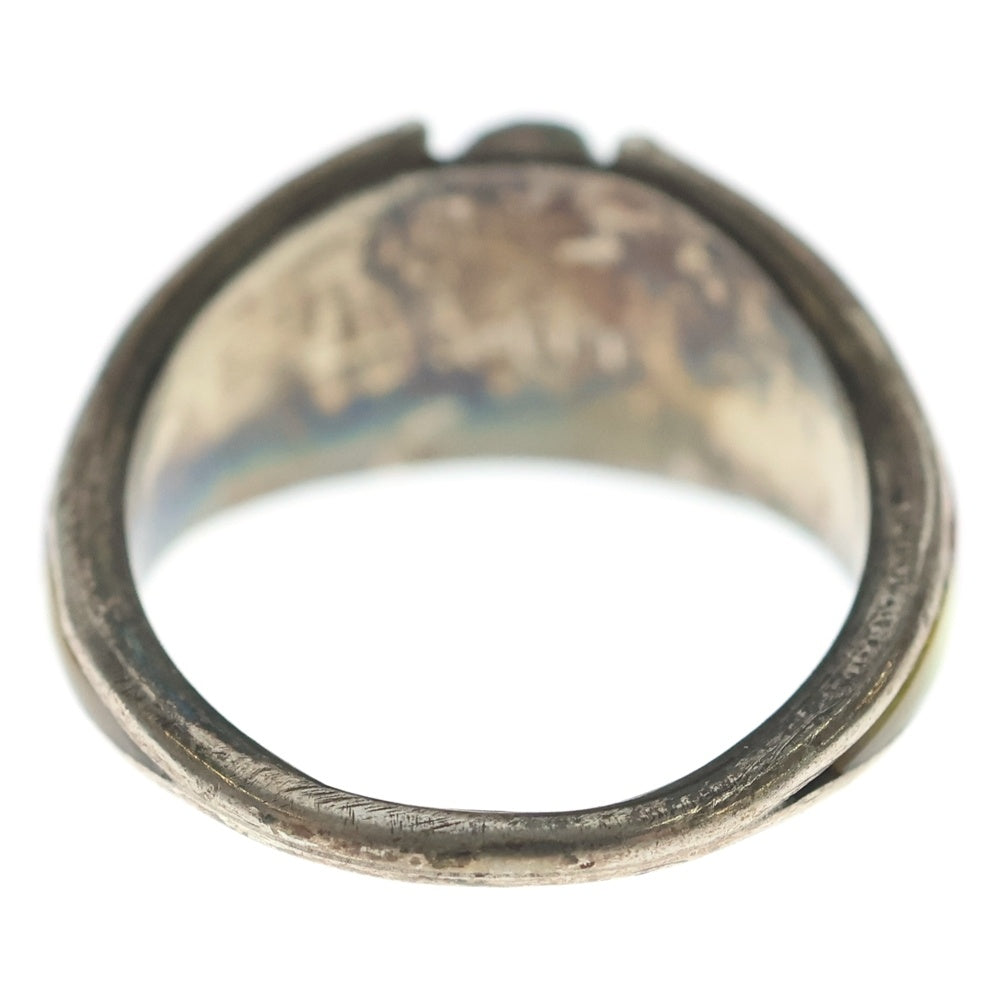 INDIAN JEWELRY(インディアンジュエリー) ZUNI CHOOKE ズニ族 チョーク 幾何学模様 インレイワーク リング シルバー/ターコイズ