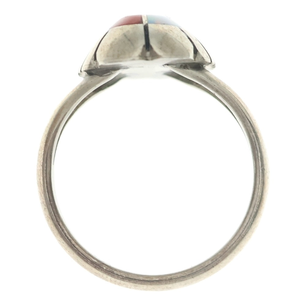 INDIAN JEWELRY(インディアンジュエリー) NAVAJO Chester Benally ナバホ族 チェスターベリナー インレイワーク リング シルバー/ターコイズ