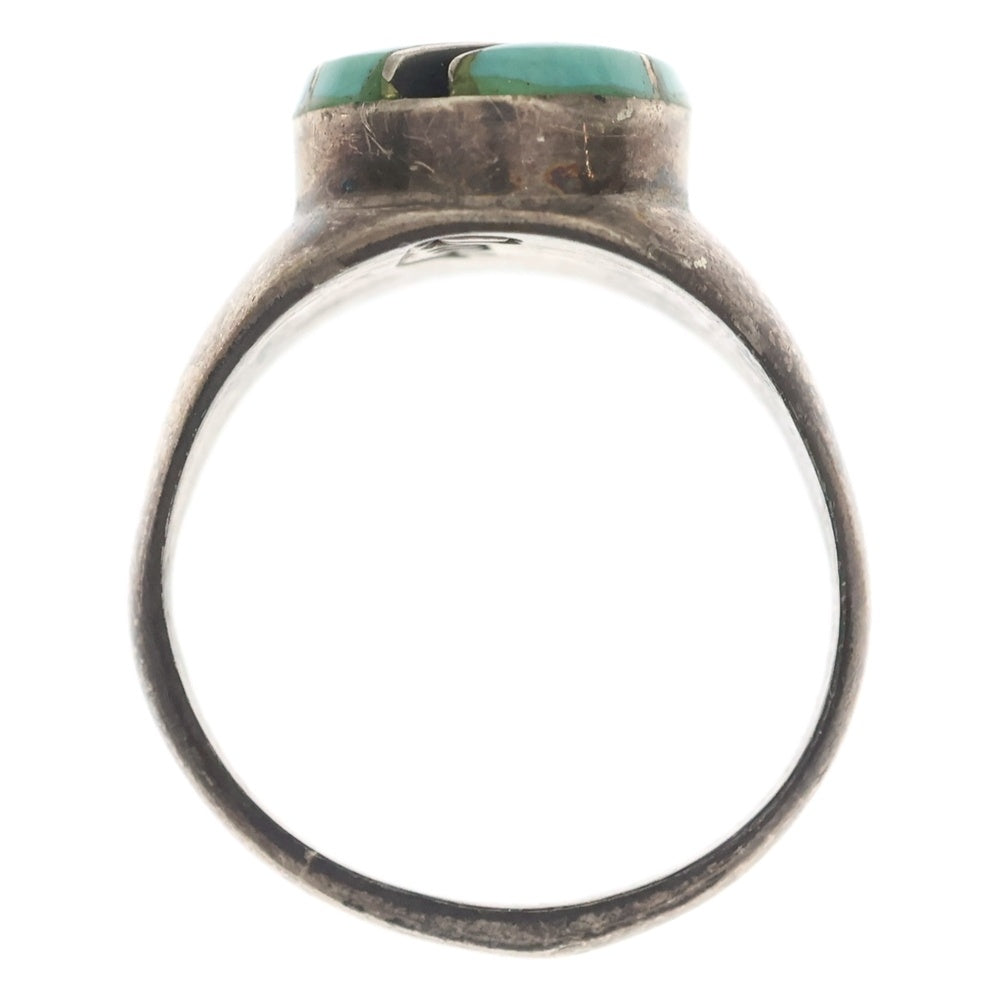 INDIAN JEWELRY(インディアンジュエリー) ZUNI Amy Quandelacy ズニ族 エイミークワンデラシー インレイワーク リング シルバー/ターコイズ