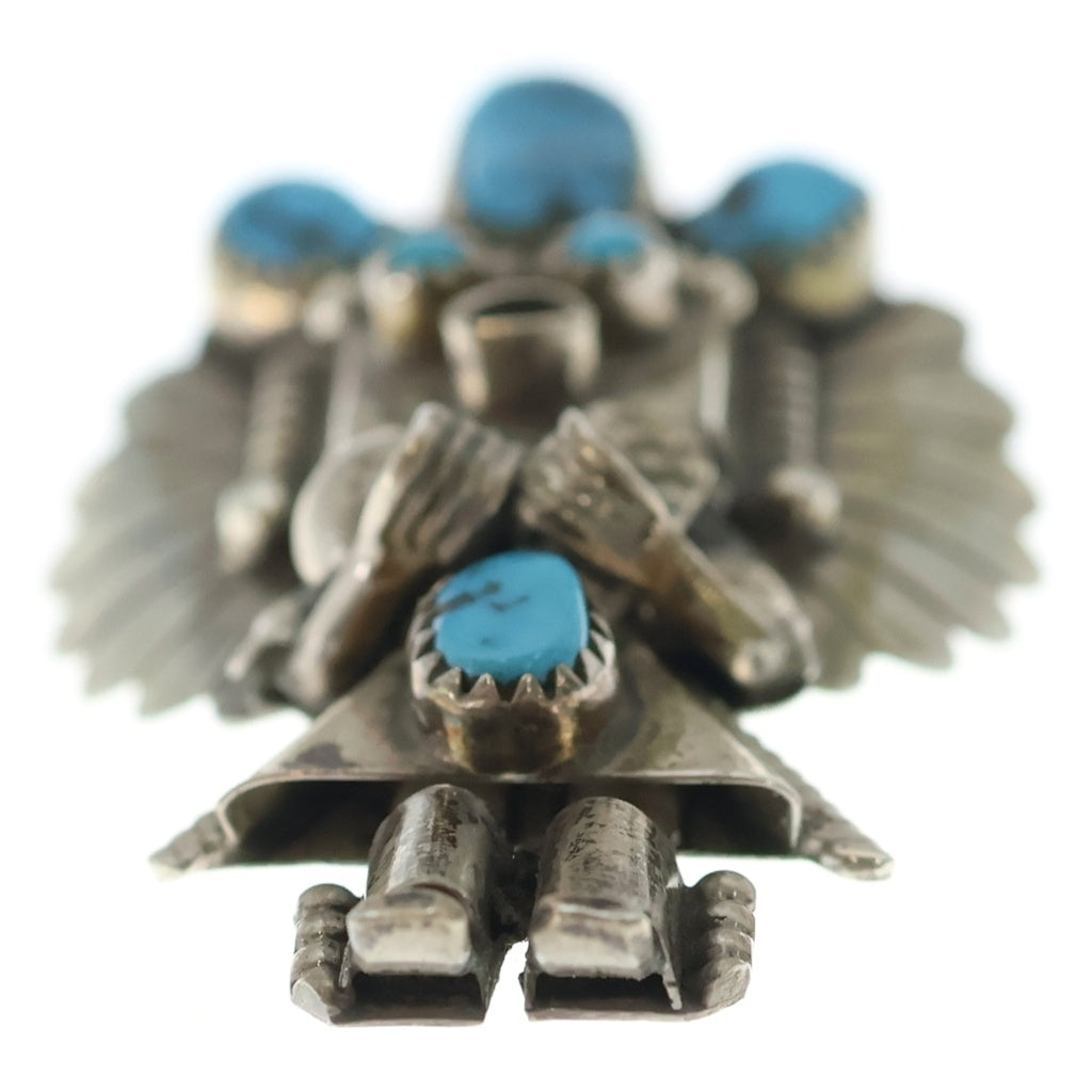 INDIAN JEWELRY(インディアンジュエリー) NAVAJO Doris Small Canyon ナバホ族 ドリススモールキャニオン カチナ ブローチ ペンダントトップ シルバー/ターコイズ