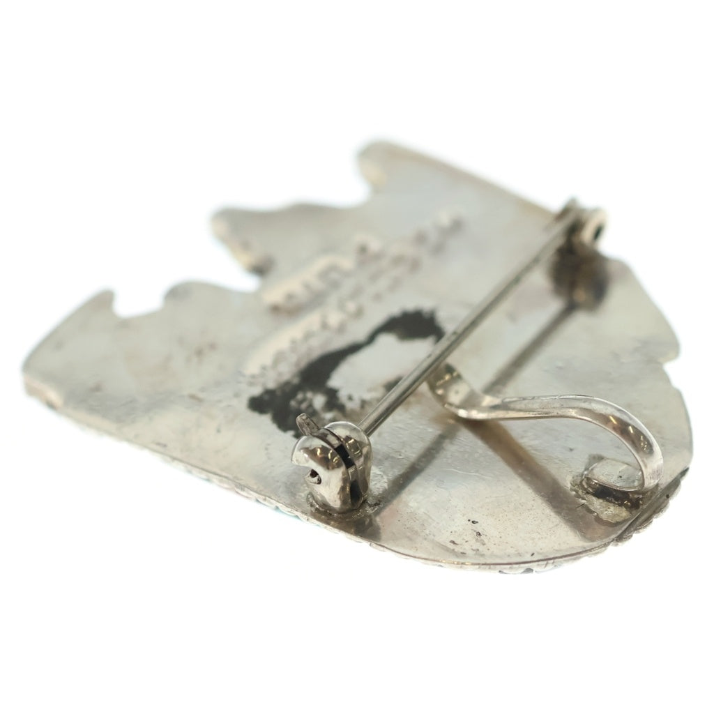 INDIAN JEWELRY(インディアンジュエリー) ZUNI ズニ族 レインボーマン インレイワーク ブローチ ペンダントトップ シルバー/マルチ
