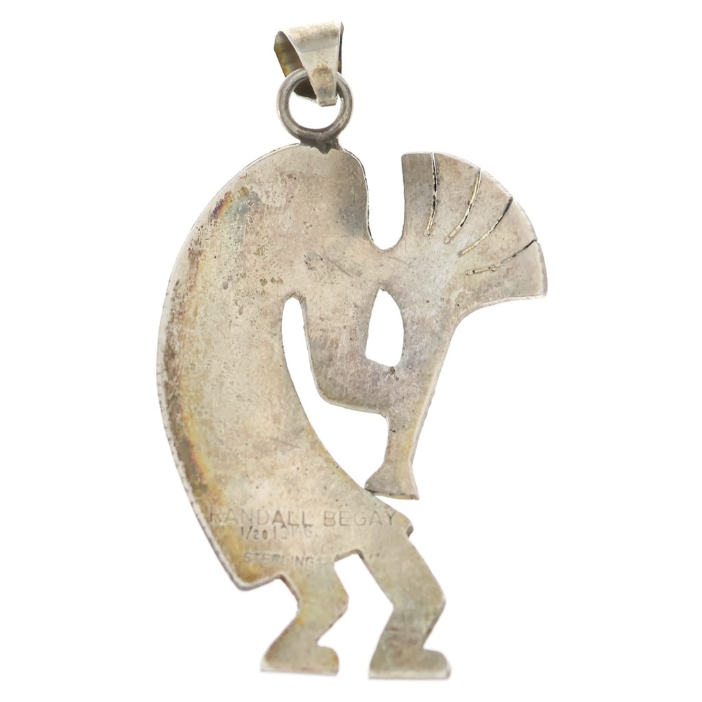 INDIAN JEWELRY(インディアンジュエリー) NAVAJO Randall Begay ナバホ族 ランダルビゲイ ココペリフェザー ペンダントトップ シルバー