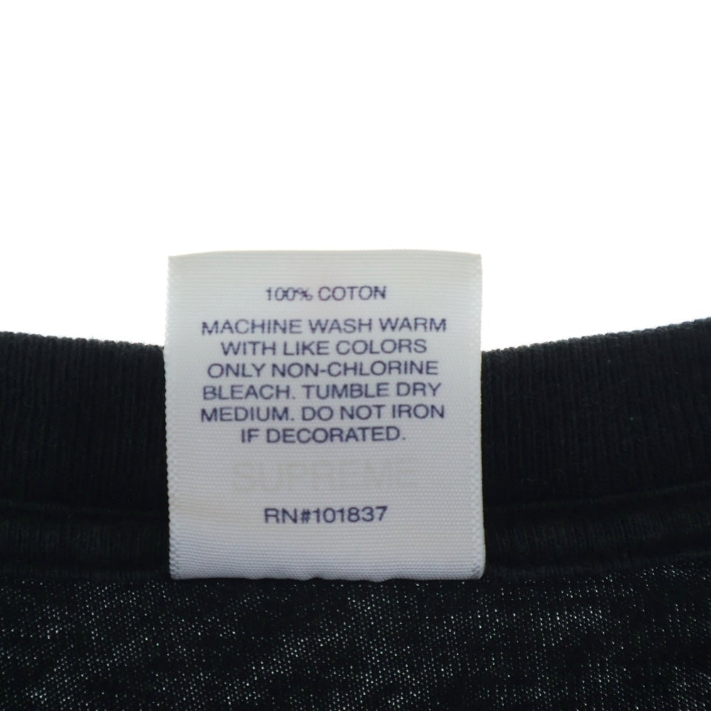 SUPREME(シュプリーム) 19SS The Real Shit L/S Tee ザ リアル シット フロントロゴ ロングスリーブ クルーネック長袖Tシャツ カットソー ブラック