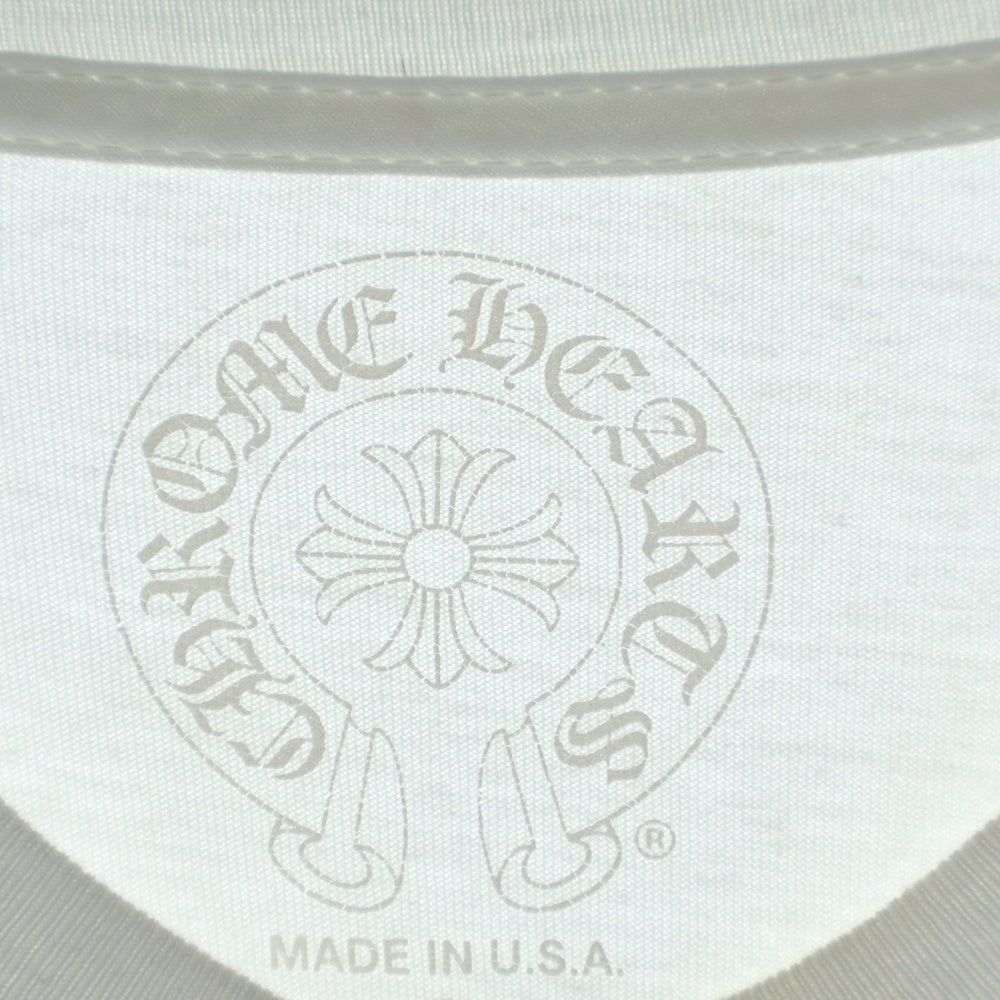 CHROME HEARTS(クロムハーツ) MLTCOL CEM CRS LS マルチセメタリークロスプリント クルーネック 長袖Tシャツ カットソー ホワイト