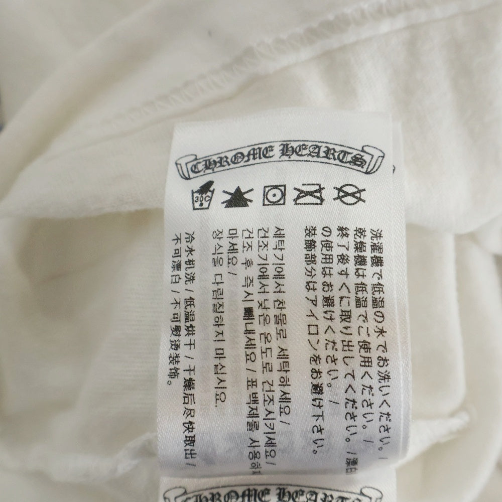CHROME HEARTS(クロムハーツ) MLTCOL CEM CRS LS マルチセメタリークロスプリント クルーネック 長袖Tシャツ カットソー ホワイト