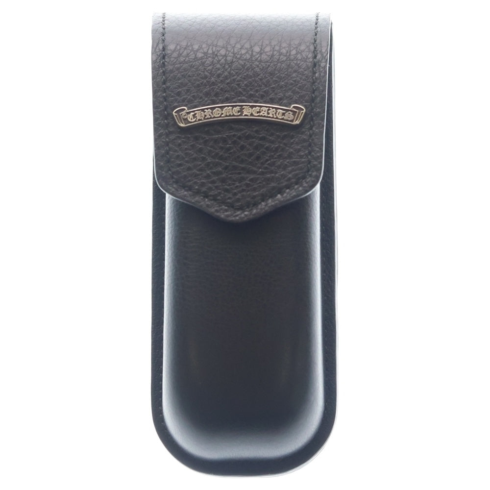 CHROME HEARTS(クロムハーツ) スクロールラベル アイウェアケース 眼鏡ケース ブラック/シルバー