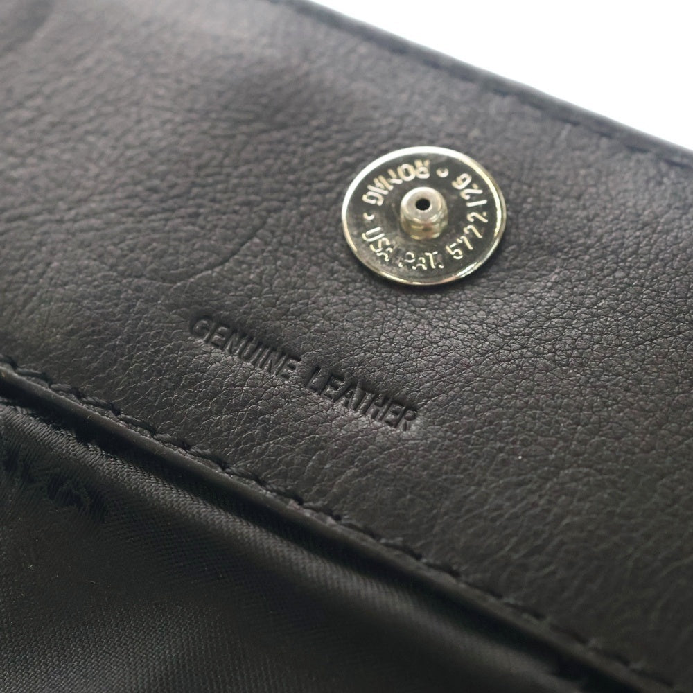 CHROME HEARTS(クロムハーツ) スクロールラベル CHプラス レザー アイウェアケース 眼鏡ケース ブラック