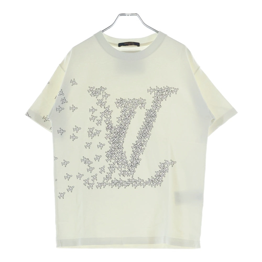 LOUIS VUITTON(ルイヴィトン) LVプレーンプリント クルーネック 半袖Tシャツ カットソー ホワイト RM201G NPL HIY38W