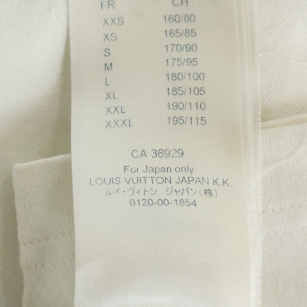 LOUIS VUITTON(ルイヴィトン) LVプレーンプリント クルーネック 半袖Tシャツ カットソー ホワイト RM201G NPL HIY38W
