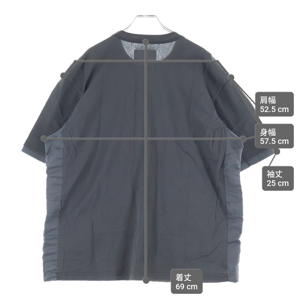 Sacai(サカイ) Cotton Jersey T-shirt フロントポケット ベルトデザイン 半袖Tシャツ カットソー グレー 23-03061M