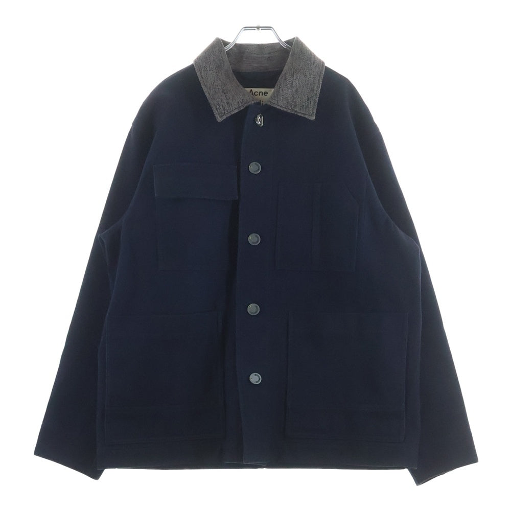 Acne Studios(アクネ ストゥディオズ) Cotton Twill Chore Jacket コットンツイル チョアワークジャケット ネイビー FN-MN-OUTW000322