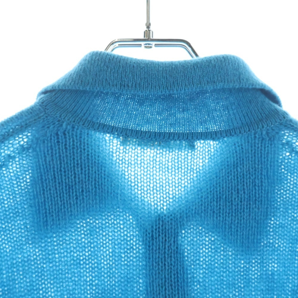 AURALEE(オーラリー) 23AW SHETLAND WOOL KNIT CARDIGAN シェットランドウール カシミヤ混 ニットカーディガン ブルー A23AC01SC