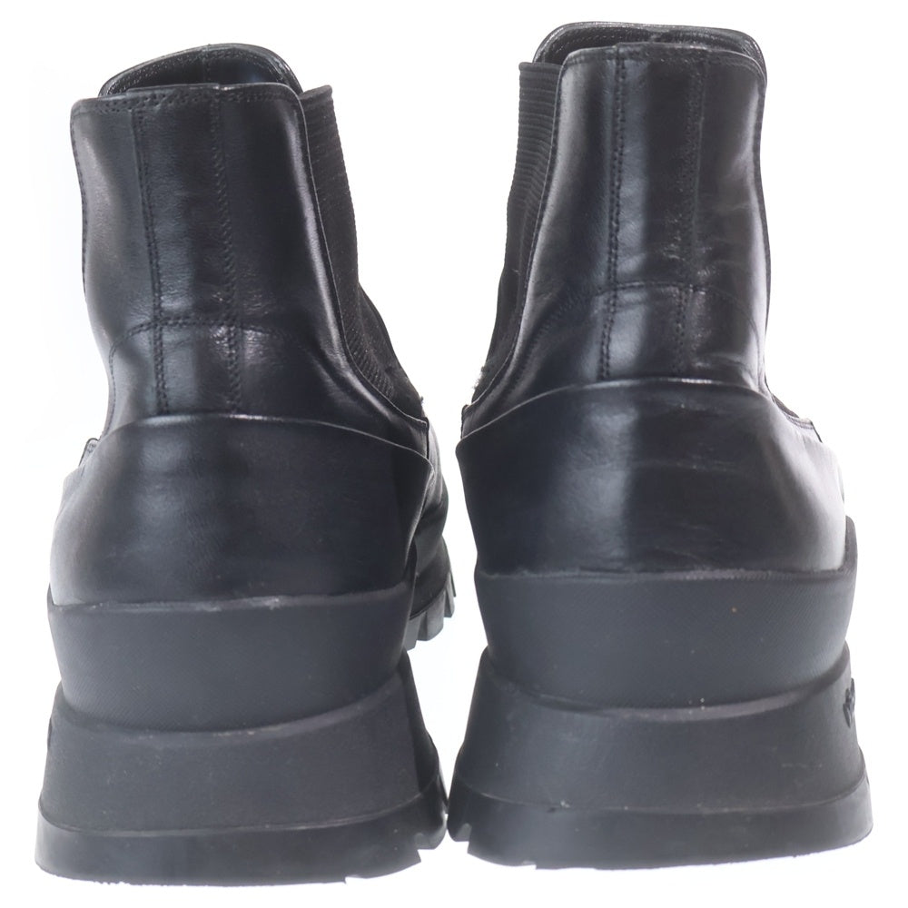 foot the coacher(フットザコーチャー) BRISTOL SIDEGORE 2212014 ブリストル サイドゴア ミッドカット レザーブーツ ブラック