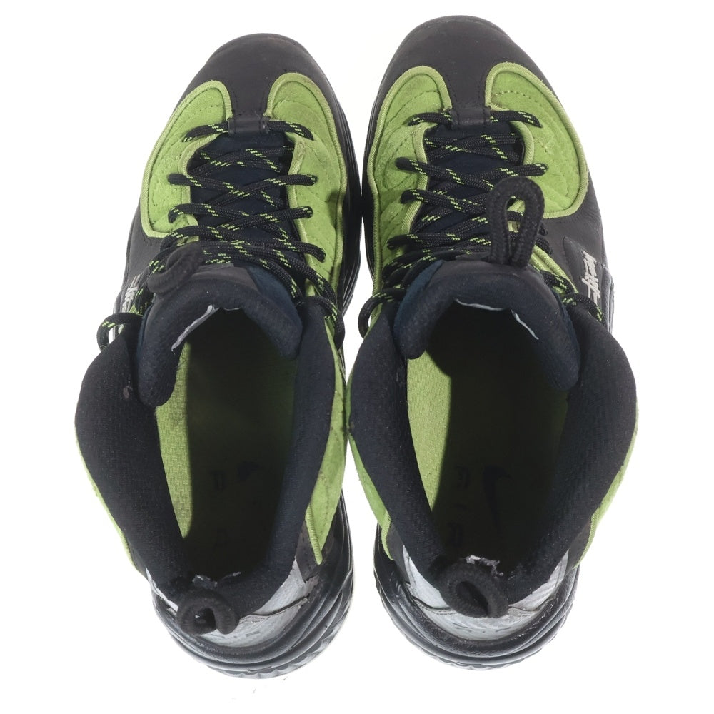 NIKE(ナイキ) ×STUSSY AIR PENNY 2 ステューシー エアペニー2 ミドルカットスニーカー ブラック/グリーン US7.5/25.5cm DX6933-300