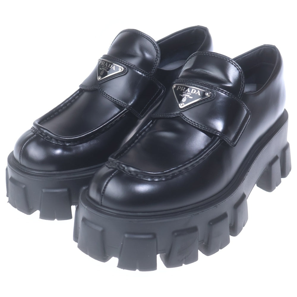 PRADA(プラダ) MONOLITH LOAFERS モノリス ブラッシュドレザー ローカット ローファー ブラック 1D649M レディース