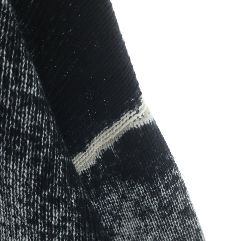 NEIGHBORHOOD(ネイバーフッド) 26SS PIGMENT BLEED CREWNECK SWEATER ピグメント クルーネック コットン 長袖ニットセーター ホワイト/ブラック 26113NH-KNM02