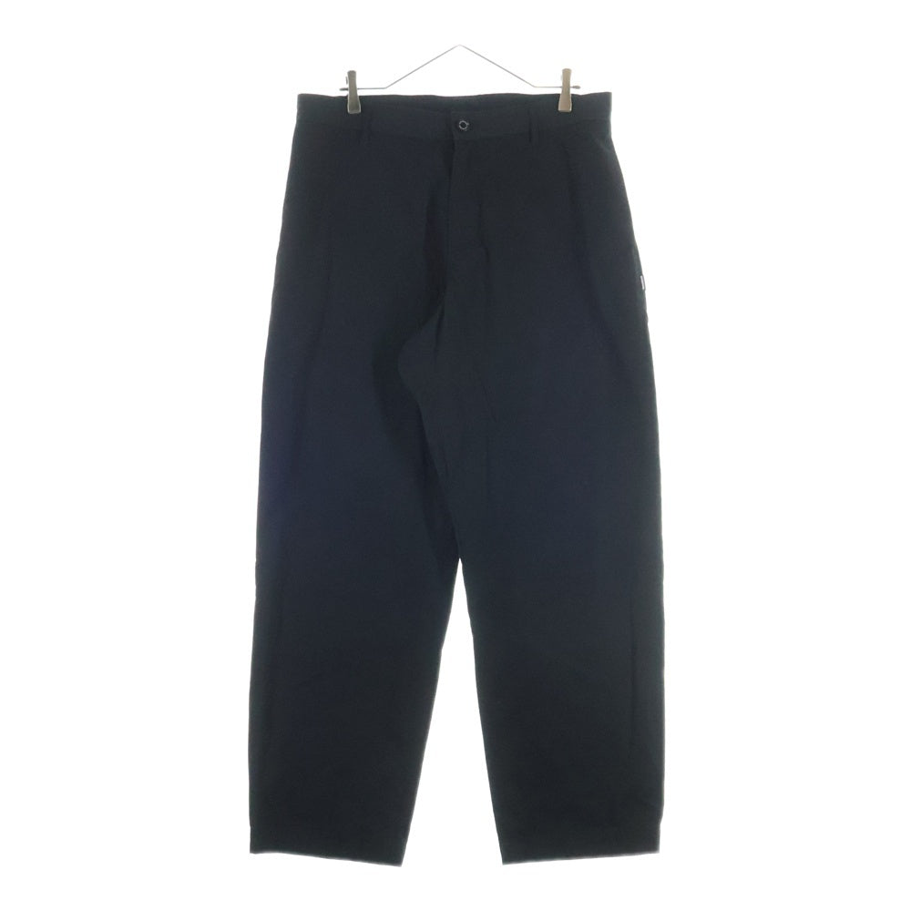 NEIGHBORHOOD(ネイバーフッド) 26SS PLAIN PANTS ウォッシュ加工 ジップフライ コットン プレーンパンツ ブラック 261ZANH-PTM11