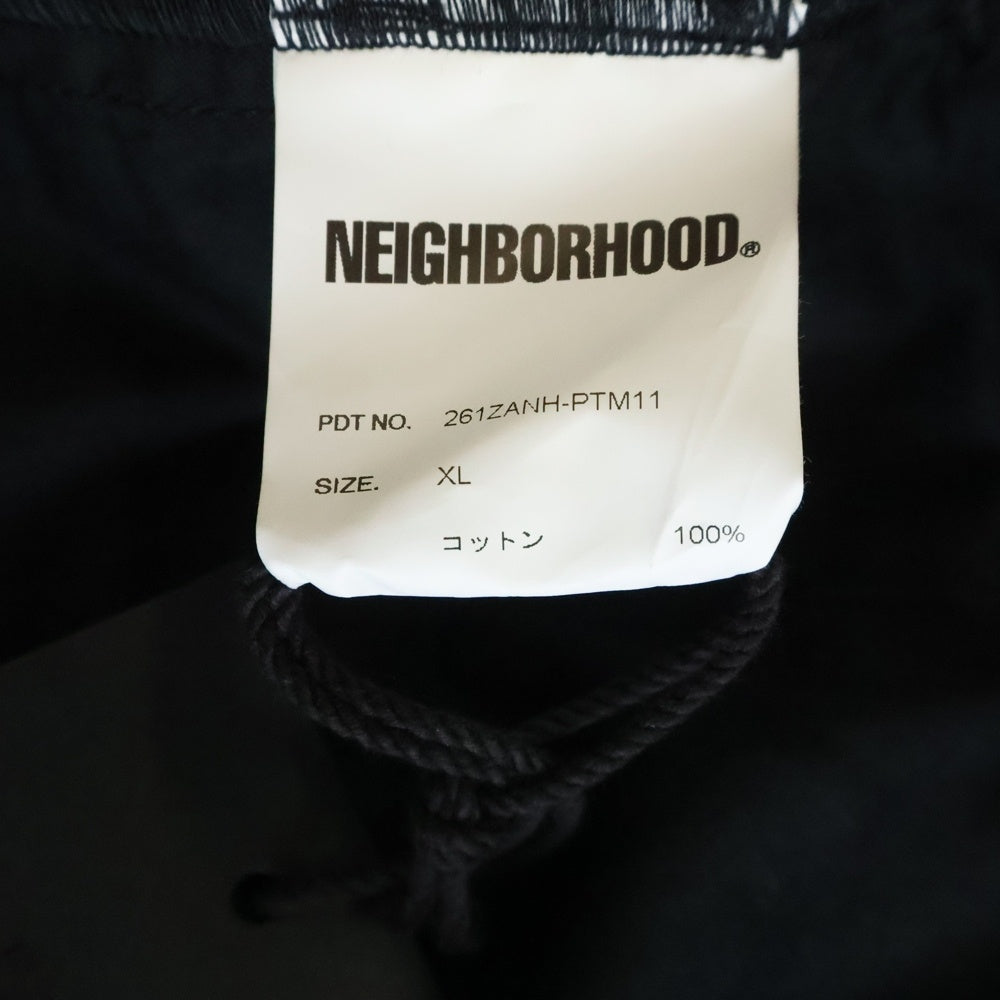 NEIGHBORHOOD(ネイバーフッド) 26SS PLAIN PANTS ウォッシュ加工 ジップフライ コットン プレーンパンツ ブラック 261ZANH-PTM11