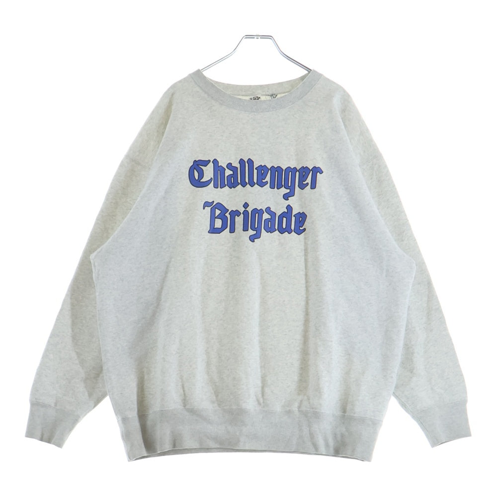 CHALLENGER(チャレンジャー) 25AW CL LOGO SWEAT クラシックロゴ クルーネック 長袖スウェット トレーナー グレー CLG-SW 025-012