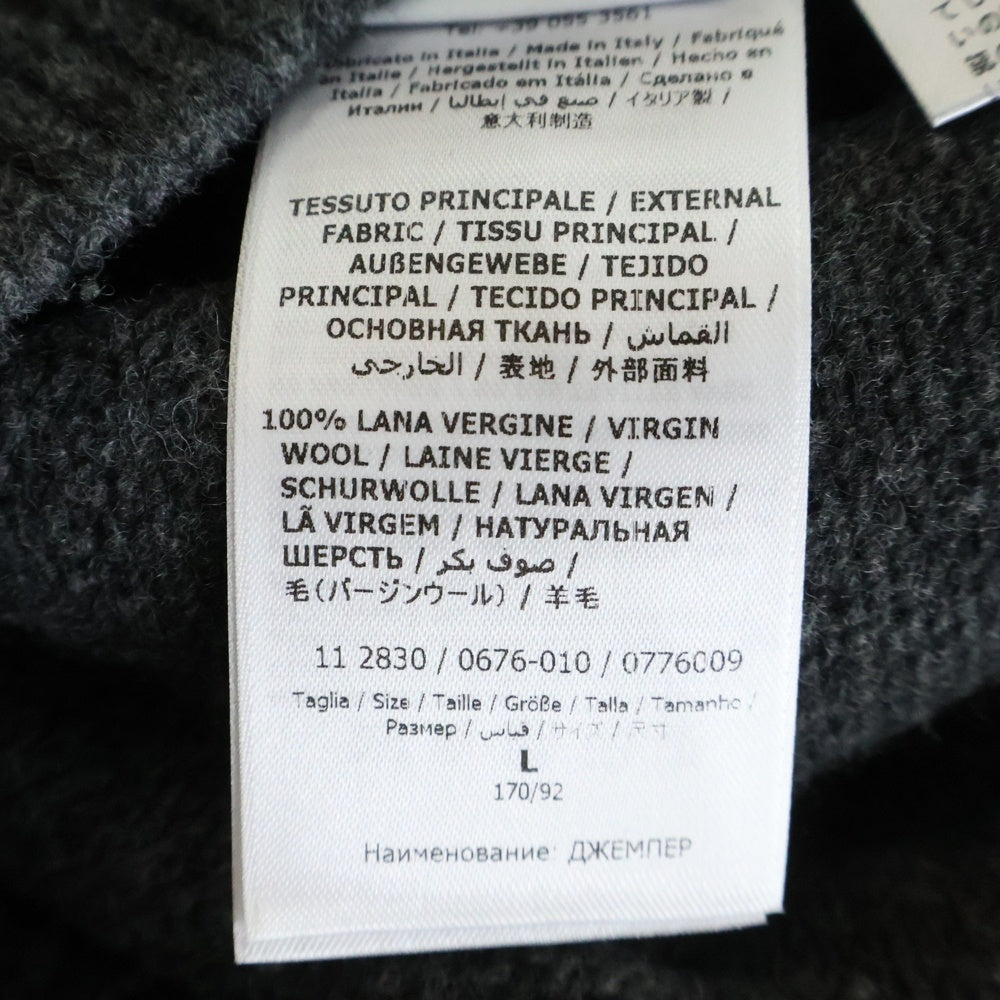 FERRAGAMO(フェラガモ) フロントロゴエンブロイダリー クルーネック ニットセーター ブラック 776009