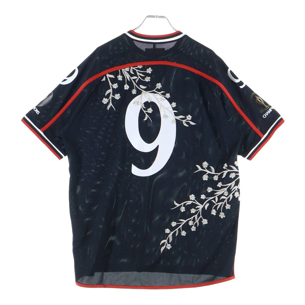 SUPREME(シュプリーム) 25AW Floral Soccer Jersey フローラル サッカー ジャージ 半袖 メッシュ ゲームシャツ ブラック